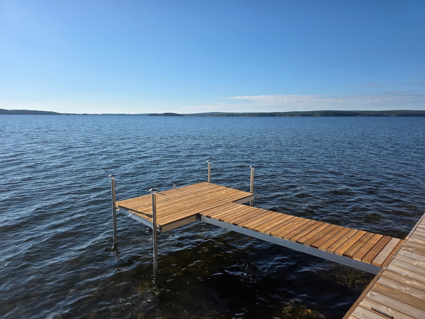 Suomi laiturit alumiinilaituri järvimaisemassa